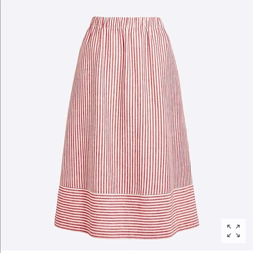 J Crew Factory striped midi skirt
